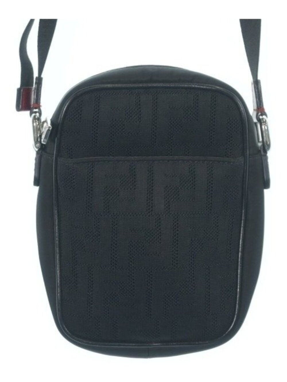 Fendi Zucca Pattern Mini Shoulder Bag Black